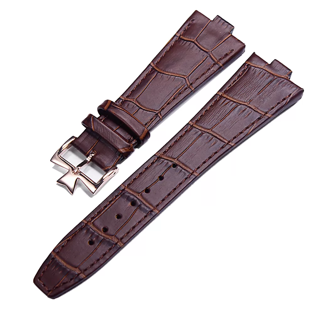 Untitled-1 Brown Strap Overseas for Vacheron Constantin 25x8mm