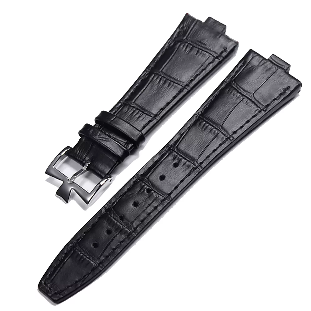 Background Black Strap for Overseas Vacheron Constantin 25x8mm
