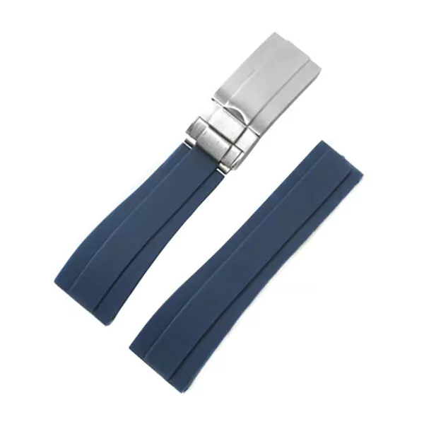 Bleu_0-mm-21-mm-nature-caoutchouc-silicone-bra_variants-5 Blue Strap for Rolex Datejust 41mm, Explorer II 21mm In Rubber