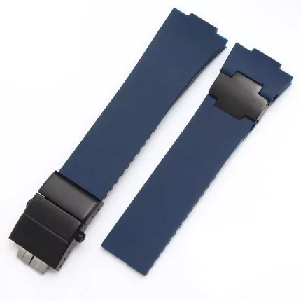 UNSRXL-7 Blue Strap for Ulysse Nardin Marine 25x12mm In Rubber