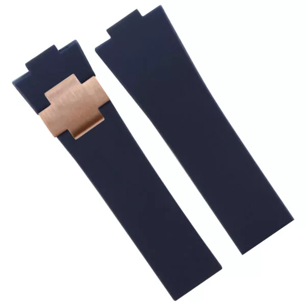 9_Bracelet-de-montre-en-caoutchouc-boucle-en-acier-bracelet-de-montre-en-Silicone-pour-Nardin-Marine Blue Strap for Ulysse Nardin Marine 25x12mm In Rubber