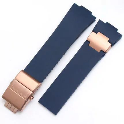 UNSRXL-19 Blue Strap for Ulysse Nardin Marine 25x12mm In Rubber