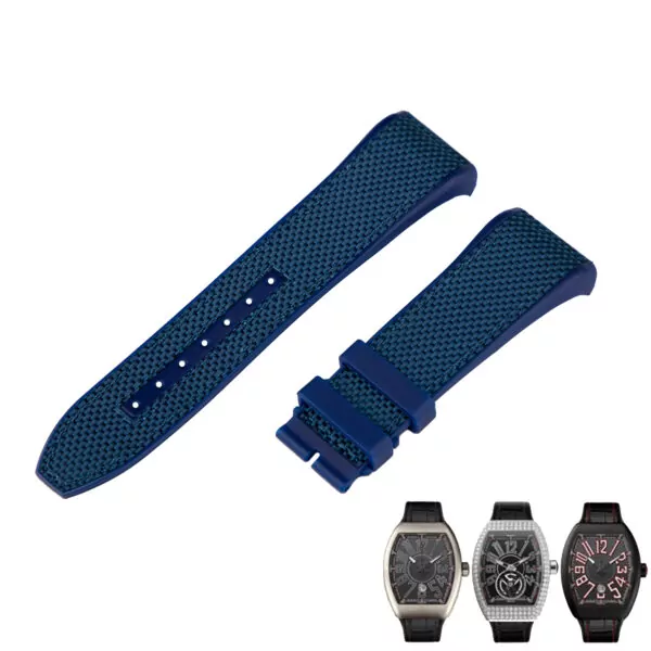 FMSN2P-1 copy Blue Strap For Vanguard V41, V45 Franck Muller 28mm In Nylon