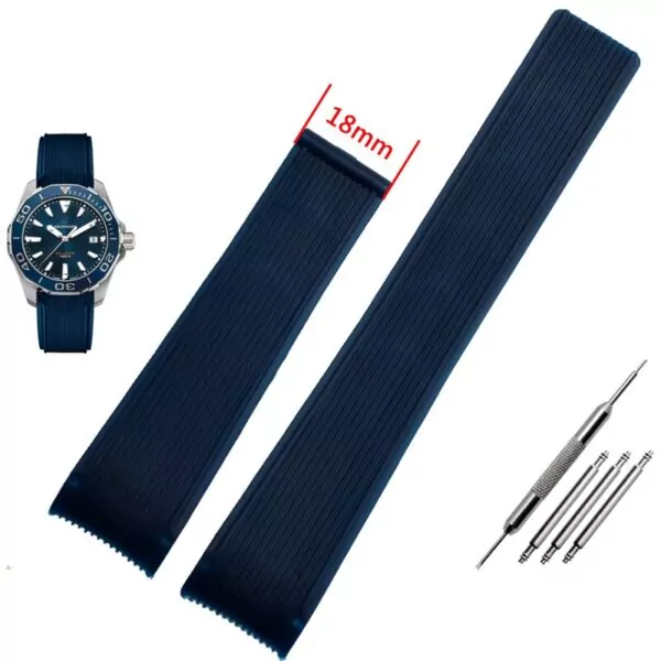 THSR2X4-4 Blue Strap TAG Heuer Aquaracer 300m In Rubber - 5 sizes