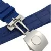 0_Bracelet-de-remplacement-boucle-pliante-en-Silicone-de-28mm-en-cuir-de-vachette-v-ritable-en copy Blue Strap With Crocodile Grain for Franck Muller Vanguard V45, V41 With Buckle