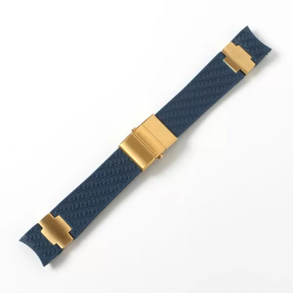 14_22-20mm-noir-marron-bleu-tanche-Silicone-caoutchouc-bracelet-de-montre-bracelet-ceinture-pour-Nardin-MARINE Blue Waves Strap For Ulysse Nardin Marine Diver/Torpilleur 22mm In Rubber