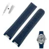 s-l1600 (10) Blue & White Rubber Strap for Omega Seamaster Aqua Terra 300