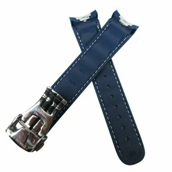 s-l1600 (2) Blue & White Rubber Strap for Omega Seamaster Aqua Terra 300