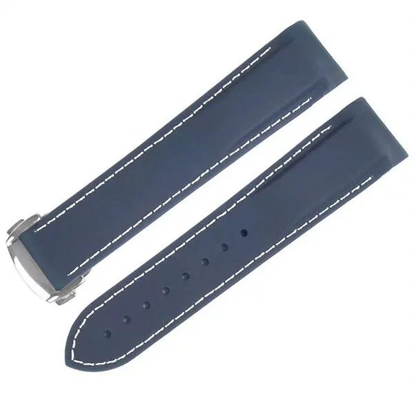 deep blue white_racelet-de-montre-bracelet-de-sport-en_variants-1 Blue & White Strap Bracelet for Omega Seamaster Planet Ocean in Rubber - 20,22mm