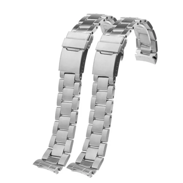 bracelet-de-montre-avec-fermoir-a-deploi_main-5 Silver Brushed Strap Bracelet for Breitling Superocean in Stainless Steel - 22mm