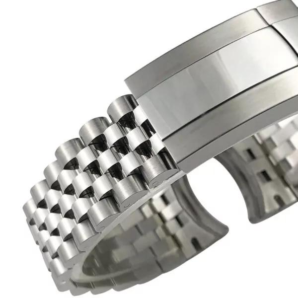 bracelet-de-montre-en-acier-inoxydable-p_main-1 Silver Strap Bracelet Jubilee For Rolex Datejust I & II 20,21mm Stainless Steel