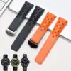 bracelet-de-montre-en-caoutchouc-pour-ho_main-0 Orange Rubber Strap Bracelet for TAG Heuer, Carrera, Monaco, Formula 1 Racing - 22mm
