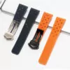 bracelet-de-montre-en-caoutchouc-pour-ho_main-2 Orange Rubber Strap Bracelet for TAG Heuer, Carrera, Monaco, Formula 1 Racing - 22mm