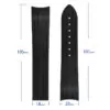 bracelet-de-montre-en-caoutchouc-pour-om_main-5 Blue Rubber Strap for Omega Seamaster 300 Curved with Folding Buckle - 20mm