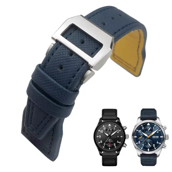 bracelet-de-montre-en-fiber-de-nylon-20_main-0 Blue Strap Band IWC Pilot Spitfire, Top Gun In Nylon - 20,21,22mm
