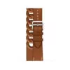 bracelet-double-tour-gourmette-en-cuir-p_main-1 Brown Double Tour Strap Band for Apple iWatch Series In Leather Curb Style