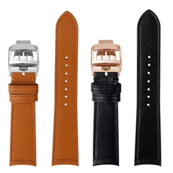 bracelet-en-cuir-veritable-pour-hommes_main-5 Brown/Cognac Calf Leather Strap For Jaeger-LeCoultre Reverso, Master Control, Ultra-Thin - 19,20,21mm