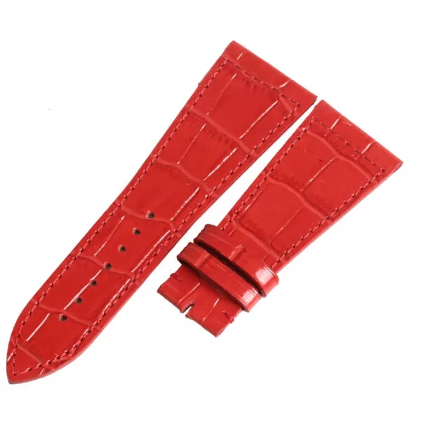 2_Bracelets-de-montre-WENTULA-pour-Franck-Muller-FM6000H Bright Light Red Strap For Master Square Franck Muller In Alligator/Crocodile Grain