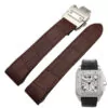 113972647649-0 Brown Alligator Grain Leather for Cartier Santos 100 XL Chronograph