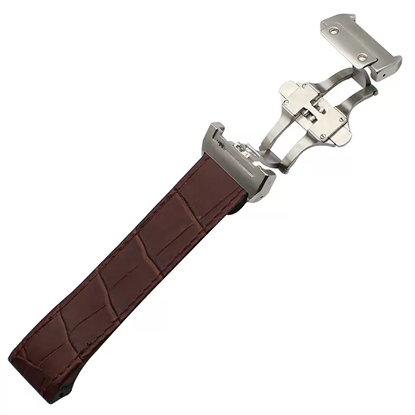 CASP3J-1 Brown Alligator Grain Leather for Cartier Santos 100 M/XL
