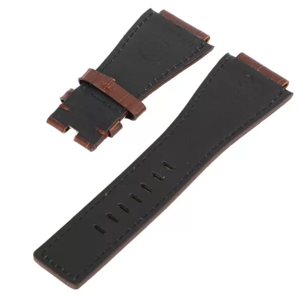 BRSP3S (2) Brown Alligator Grain Leather Strap for Bell Ross BR01 & BR03