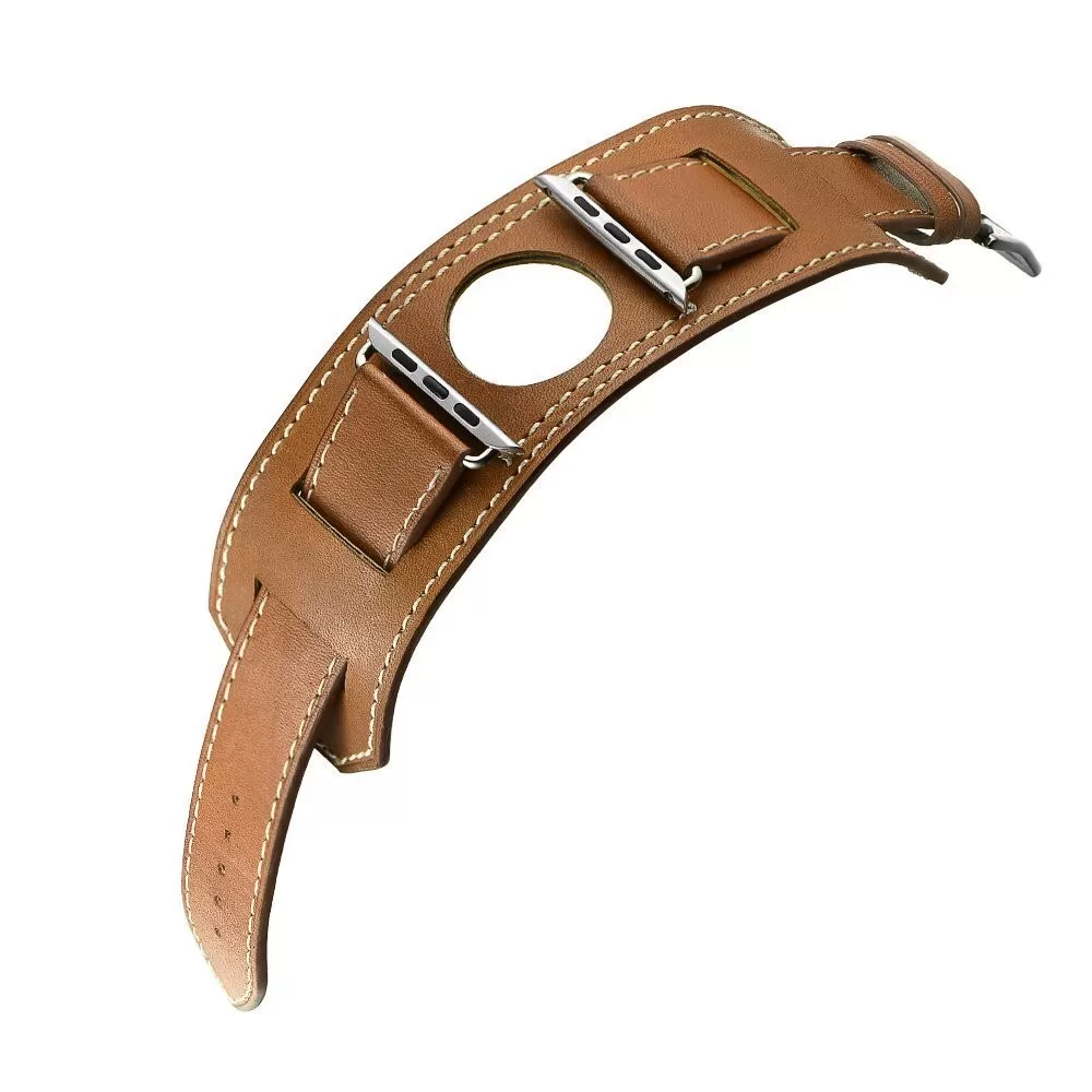 0_Bracelet-manchette-en-cuir-v-ritable-Bracelet-pour-montre-apple-hermes-4-44mm-40mm-iwatch-band Brown Bund Strap Apple iWatch Hermes In Leather