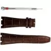 AP Leather 02 copy Brown Crocodile Grain Leather Bracelet for Audemars Piguet Royal Oak - 26mm