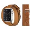 Cape-code-Brown-Cognac6 Brown Double Tour Band Apple iWatch Hermes In Leather
