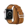 Cape-code-Brown-Cognac3 Brown Double Tour Band Apple iWatch Hermes In Leather