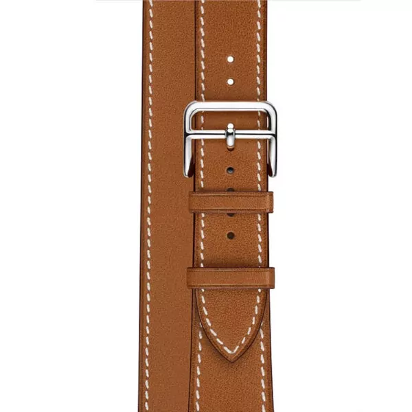 Cape-code-Brown-Cognac1 Brown Double Tour Band Apple iWatch Hermes In Leather
