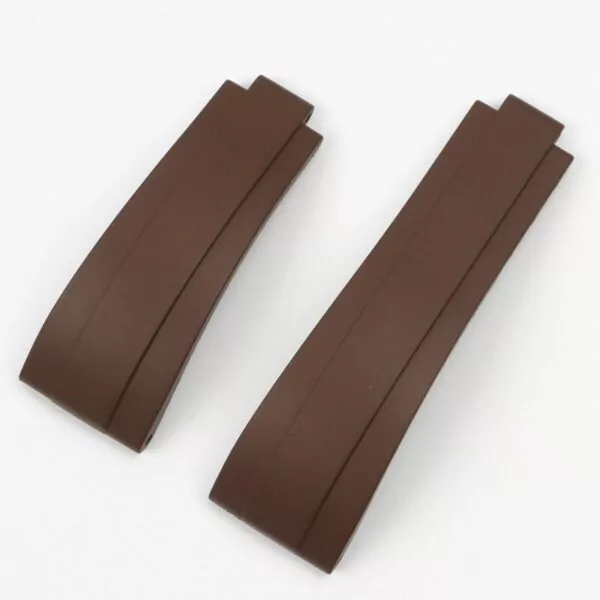 Brown strap_racelet-de-montre-etanche-en-caoutchouc_variants-2 Brown Glidelock Strap for Rolex Submariner, GMT, Daytona, Datejust In Rubber - 20mm