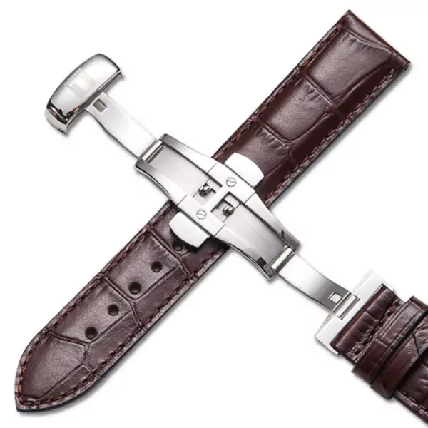brown silver A_einture-en-cuir-veritable-fait-a-la-mai_variants-11 Brown Leather Alligator/Crocodile Grain Strap for Tissot Le Locle, T41, 1853...