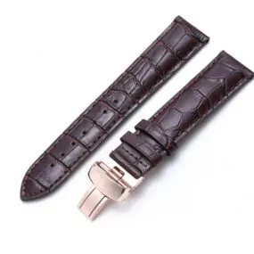 Brown_omme-1853-cuir-carson-durull-junya-19-2_variants-1 Brown Leather Alligator/Crocodile Grain Strap for Tissot Le Locle, T41, 1853...