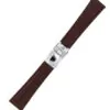 Leather-Band-Strap-Italian-With-Clasp-For-Rolex Brown Leather Bracelet for Rolex Daytona, GMT, Submariner Oyster Date band - 20mm