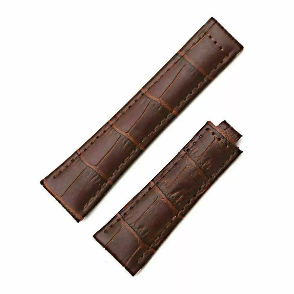 s-l1600 Brown Leather Bracelet for Rolex Daytona, GMT, Submariner Oyster Date band - 20mm