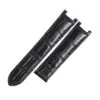 CASAX1-1 Black Leather Strap for Cartier Pasha in Genuine Crocodile Leather