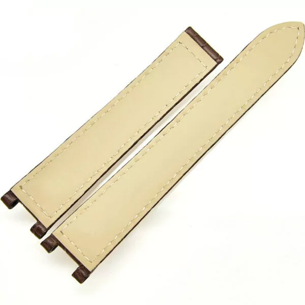 HTB1geHvcbsTMeJjSszhq6AGCFXaC Brown Leather Strap for Cartier Pasha in Genuine Crocodile Leather