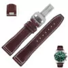 brown-silver_bracelet-de-montre-en-cuir-de-veau-itali_variants-16 Brown & White Quick-Release Strap Band For IWC Pilot, Portofino, Portugeiser in Genuine Calf Leather - 20,21mm