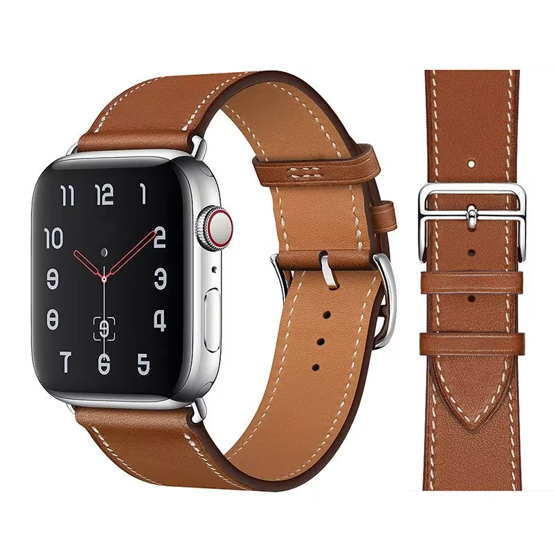 0_100-Bracelet-en-cuir-de-vache-v-ritable-Bracelet-de-ceinture-pour-Apple-Watch-5-4 Brown Strap Apple iWatch Hermes In Leather
