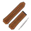 6_Nouveau-bracelet-en-cuir-mat-bracelet-en-Silicone-pour-bracelet-Hublot-25-X19-mm-pour-bracelet Brown Strap Band Hublot Big Bang 25x19mm Perforated Canvas