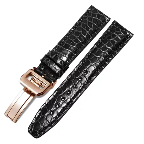 11_20mm-21mm-22mm-qualit-bracelet-de-montre-en-cuir-Alligator-noir-bleu-marron-bracelet-masculin-adapt Black Strap Band IWC Portofino, Portugieser In Genuine Crocodile 20,21,22mm