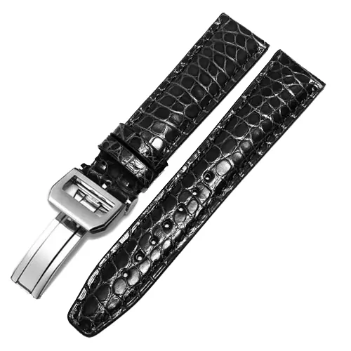 2_20mm-21mm-22mm-qualit-bracelet-de-montre-en-cuir-Alligator-noir-bleu-marron-bracelet-masculin-adapt Black Strap Band IWC Portofino, Portugieser In Genuine Crocodile 20,21,22mm