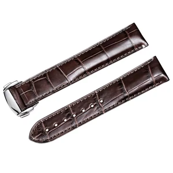 brown sliver zhe_owk-bracelet-de-montre-substitut-omega_variants-9 Brown Strap Bracelet Omega Speedmaster, Seamaster, Deville In Genuine Crocodile- 19,20,21mm