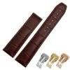 1_Bracelet-de-montre-en-cuir-v-ritable-20mm-22mm-pour-bracelet-de-montre-MAURICE-LACROIX-boucle Brown Strap For Eliros, Pontos, Masterpiece, Maurice Lacroix 20,22mm Crocodile/Alligator Grain