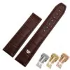 2_Bracelet-de-montre-en-cuir-v-ritable-20mm-22mm-pour-bracelet-de-montre-MAURICE-LACROIX-boucle Brown Strap For Eliros, Pontos, Masterpiece, Maurice Lacroix 20,22mm Crocodile/Alligator Grain