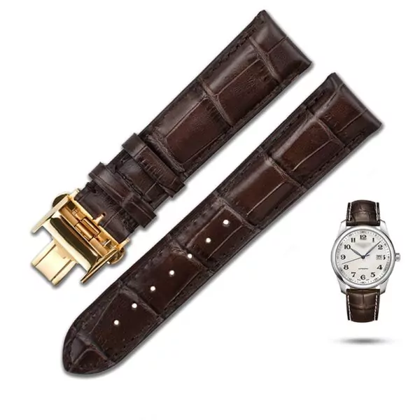 0_OTMENG-substitut-Longines-gamme-compl-te-de-bracelet-en-cuir-papillon-Double-bouton-tanche-respirant-hommes Brown Strap for Longines Elegance, 1832, Classic, Master Collection 6 Tailles In Crocodile/Alligator Grain