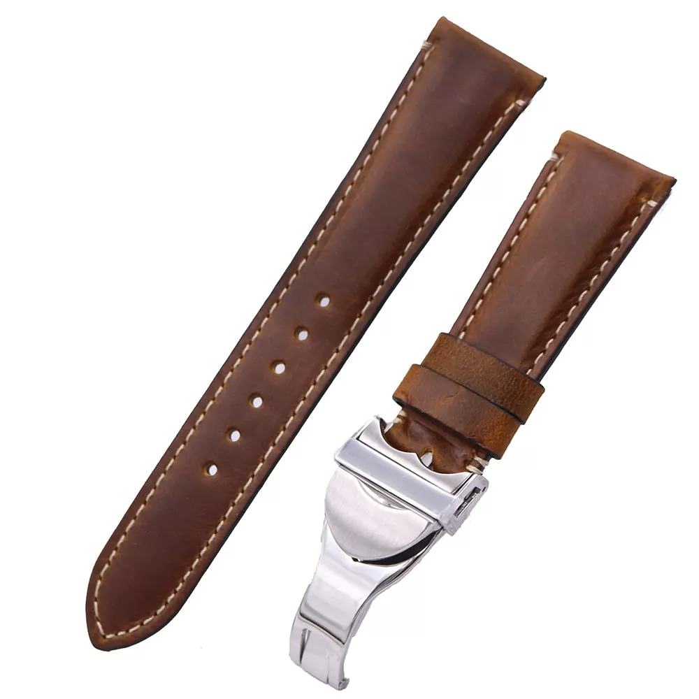 Calf-Leather-Distressed-Vintage-strap-bracelet-Rudor-pelagos-Blackbay-Custom-22mm-9 Brown Strap for Tudor Black Bay, Pelagos Leather - 20,22mm