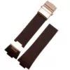 4_Bracelet-de-montre-en-caoutchouc-tanche-boucle-en-acier-bracelet-de-montre-en-Silicone-pour-Ulysse Brown Strap for Ulysse Nardin Marine 25x12mm In Rubber