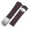UNSRXL-21 Brown Strap for Ulysse Nardin Marine 25x12mm In Rubber