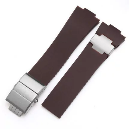 UNSRXL-21 Brown Strap for Ulysse Nardin Marine 25x12mm In Rubber